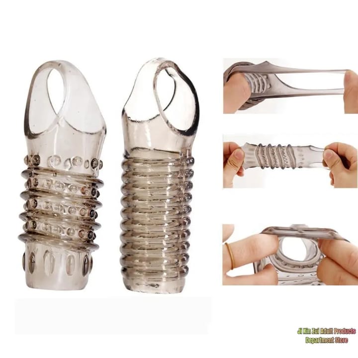 Lot 2 pièces - Manchon en silicone retardateur de sperme