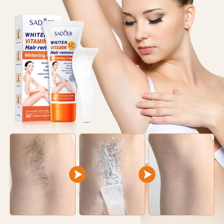 Crème Dépilatoire à base Vitamine C– Résultat Rapide & Peau Douce