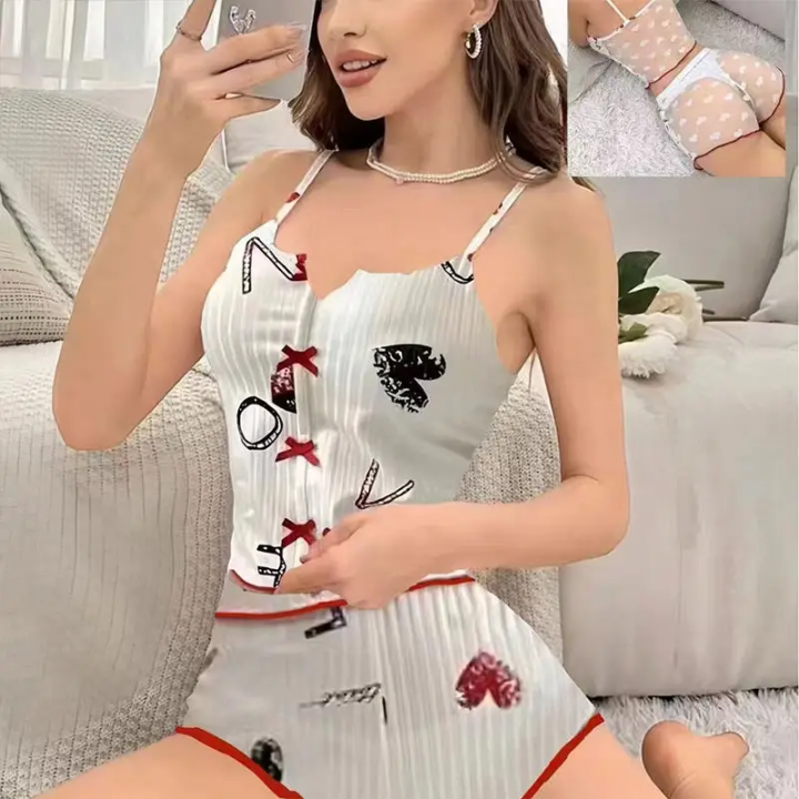 Nuisette sexy 2 pieces transparent