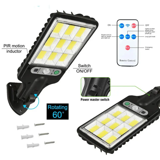 Lampe Solaire avec télécommande résistante à l'eau